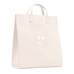 COURREGES HERITAGE NAPLACK LEATHER TOTE BAG