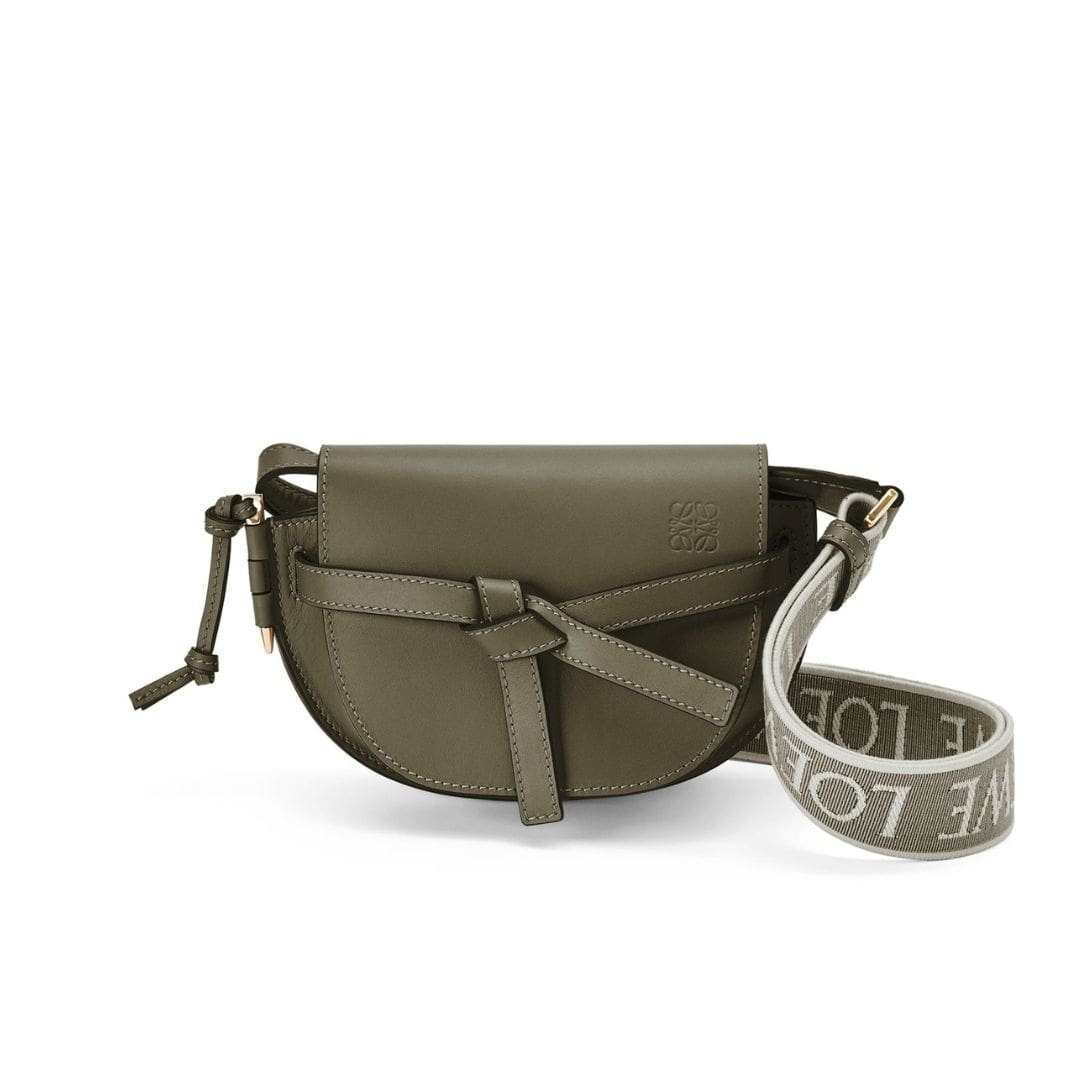 LOEWE GATE DUAL MINI BAG IN SOFT CALFSKIN AND JACQUARD - Image 3