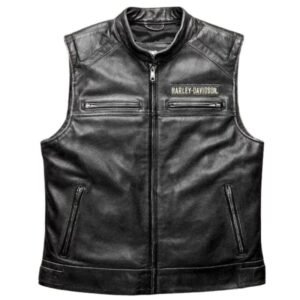 HARLEY MEN’S MOTORBIKE LEATHER VEST