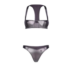 THE ATTICO DARK SILVER BIKINI