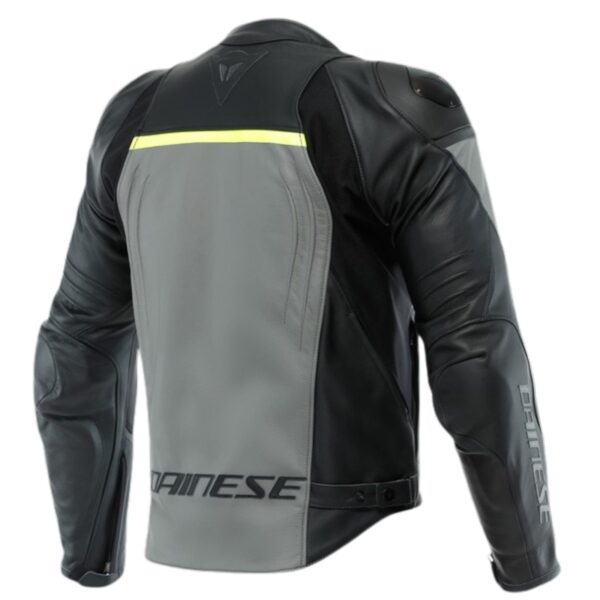 DAINESE RACING 4 LEATHER JACKET GRAY - Image 2