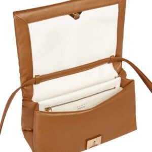 MARNI BROWN LEATHER PRISMA SHOULDER BAG