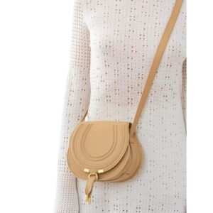 CHLOE MARCIE SMALL SADDLE BAG MILKY BROWN