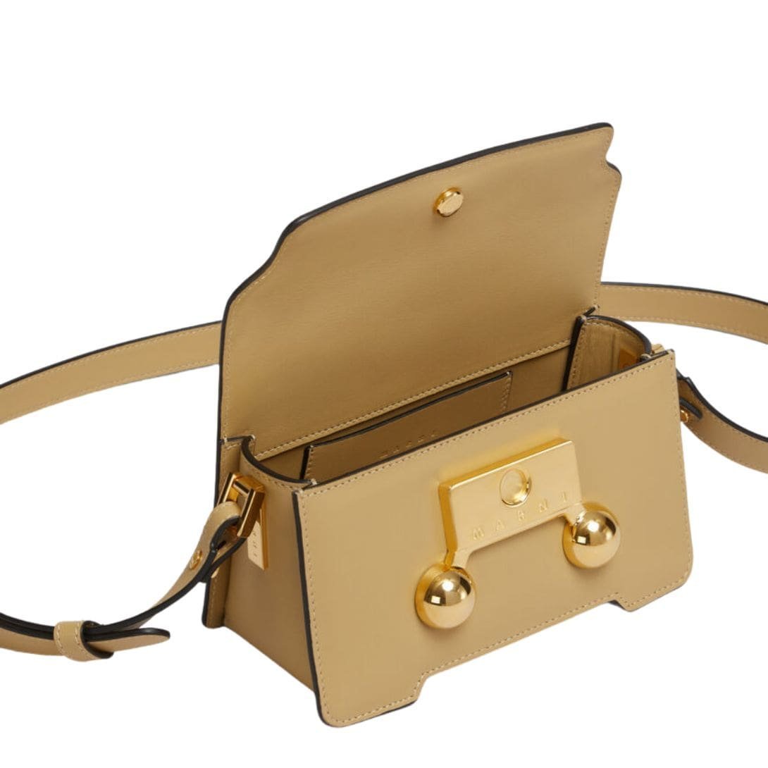 MARNI CAMEL LEATHER TRUNKAROO MINI SHOULDER BAG - Image 2