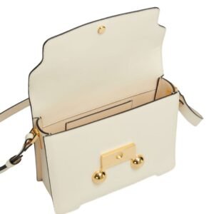 MARNI CREAM LEATHER TRUNKAROO MEDIUM SHOULDER BAG