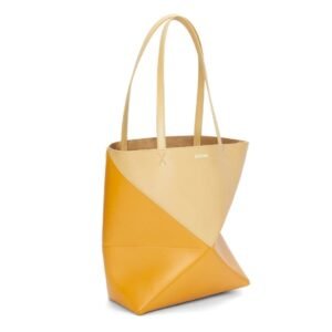 LOEWE PUZZLE FOLD TOTE BAG IN SHINY CALFSKIN