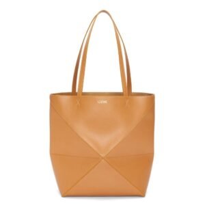 LOEWE PUZZLE FOLD TOTE BAG IN SHINY CALFSKIN
