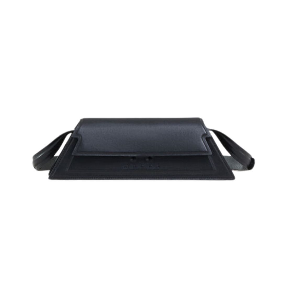 MARNI MINI TRUNKOISE BAG IN SMOOTH BLACK LEATHER