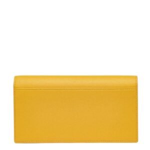 MCM Large Diamond Chain Wallet in Spanish Calf Leather Yellow|Old Gold