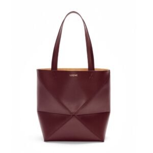 LOEWE PUZZLE FOLD TOTE BAG IN SHINY CALFSKIN