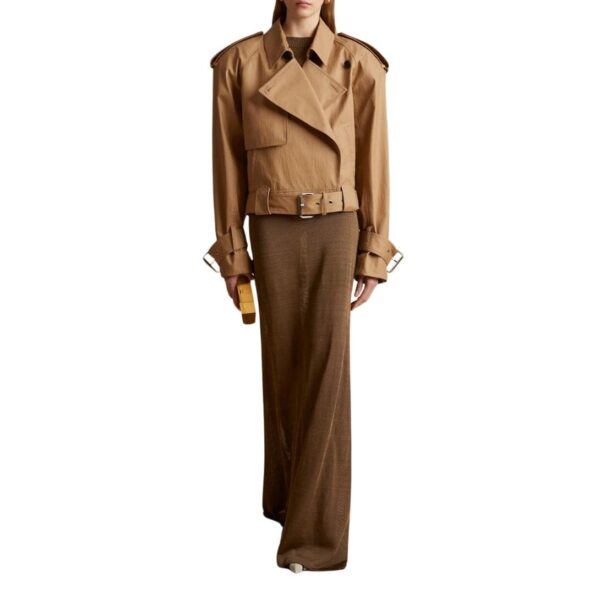 KHAITE THE HAMMOND JACKET IN KHAKI - Image 5