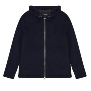 YVES SALOMON HOODIE IN WOOL-CASHMERE BLEND FABRIC