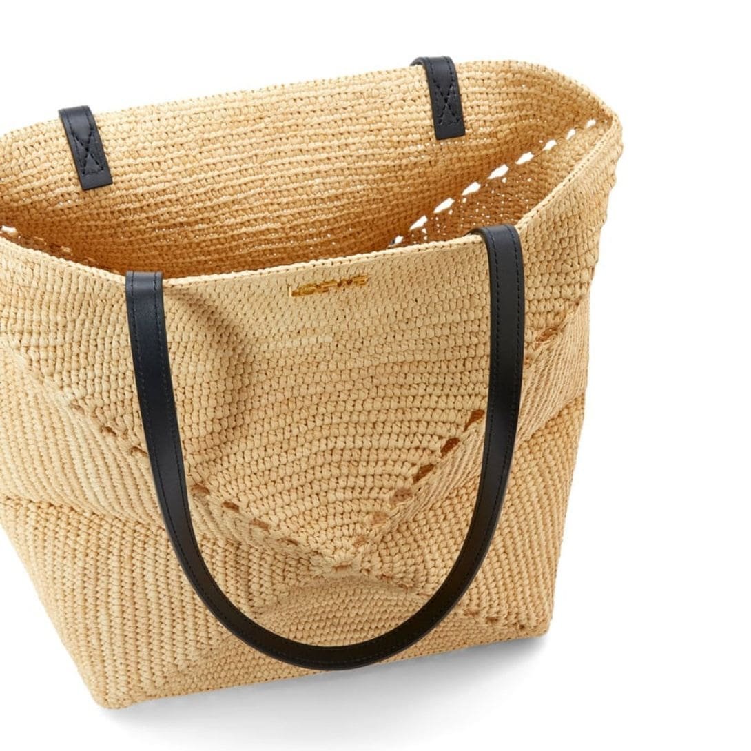 LOEWE PUZZLE FOLD TOTE BAG IN RAFFIA - Image 3