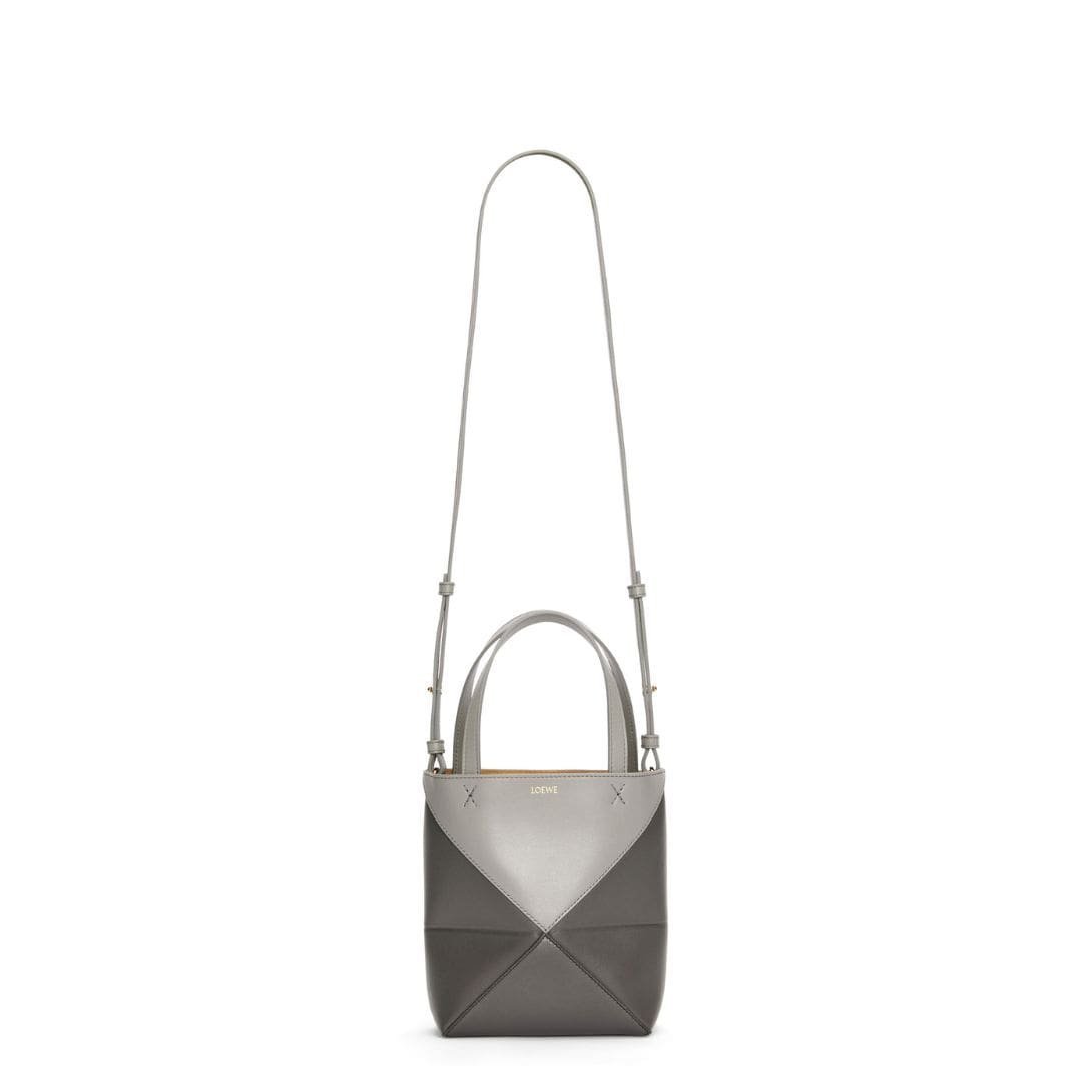 LOEWE PUZZLE FOLD TOTE MINI BAG IN SHINY CALFSKIN - Image 9