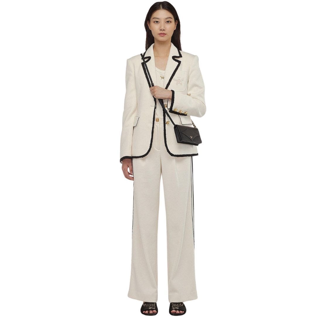 MCM LARGE DIAMOND CHAIN WALLET IN SPANISH CALF LEATHER BLACK - Image 6