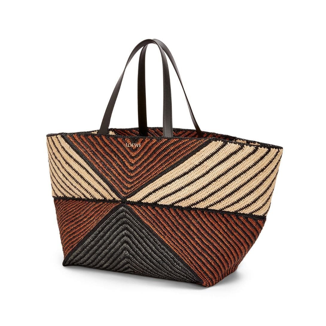 LOEWE PUZZLE FOLD TOTE XXL BAG IN RAFFIA - Image 2