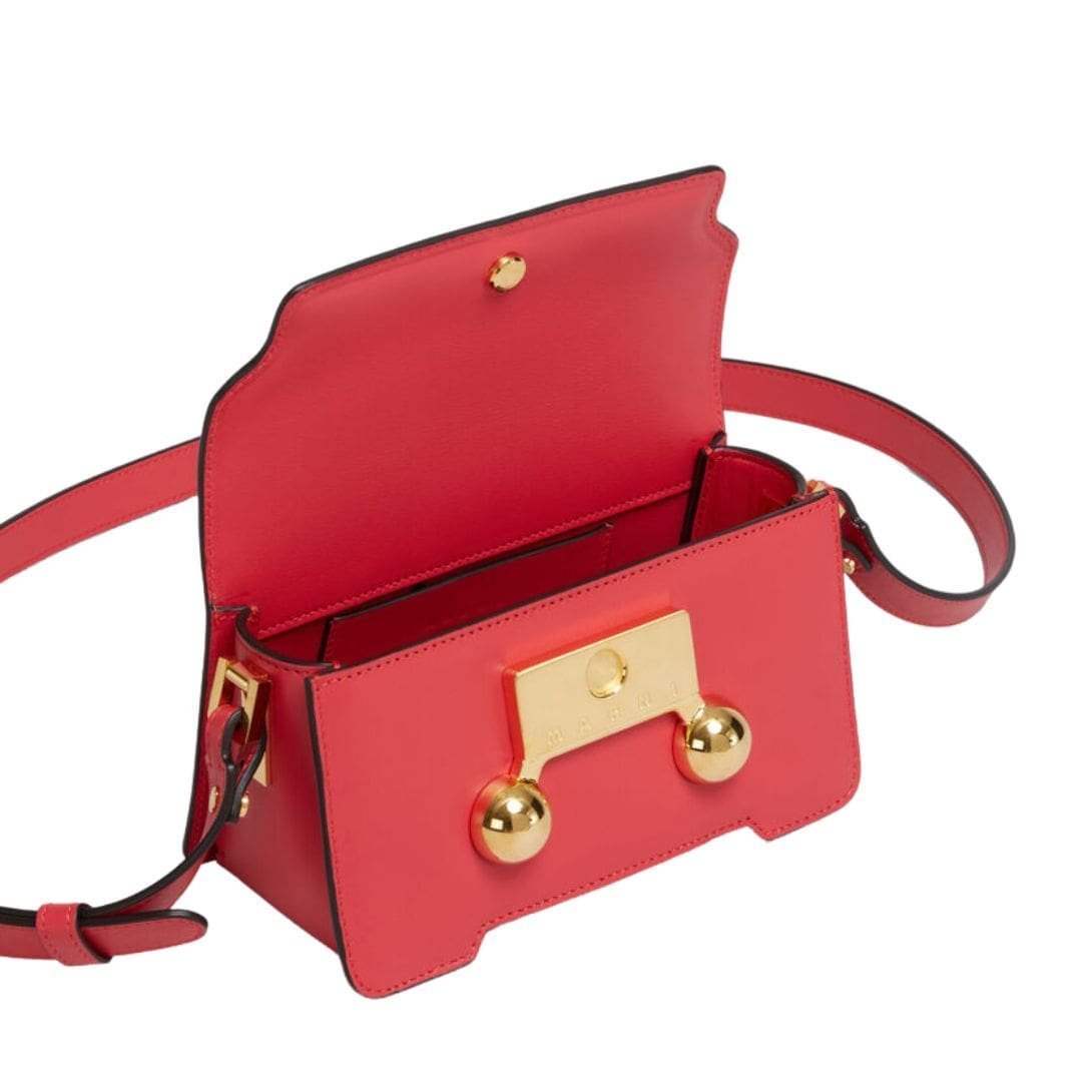 MARNI RED LEATHER TRUNKAROO MEDIUM SHOULDER BAG - Image 2