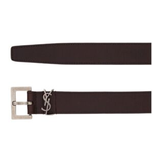 SAINT LAURENT CASSANDRE BELT IN VEGETABLE-TANNED LEATHER