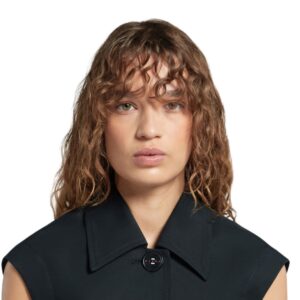 MARNI BLACK BONDED COTTON COCOON DRESS