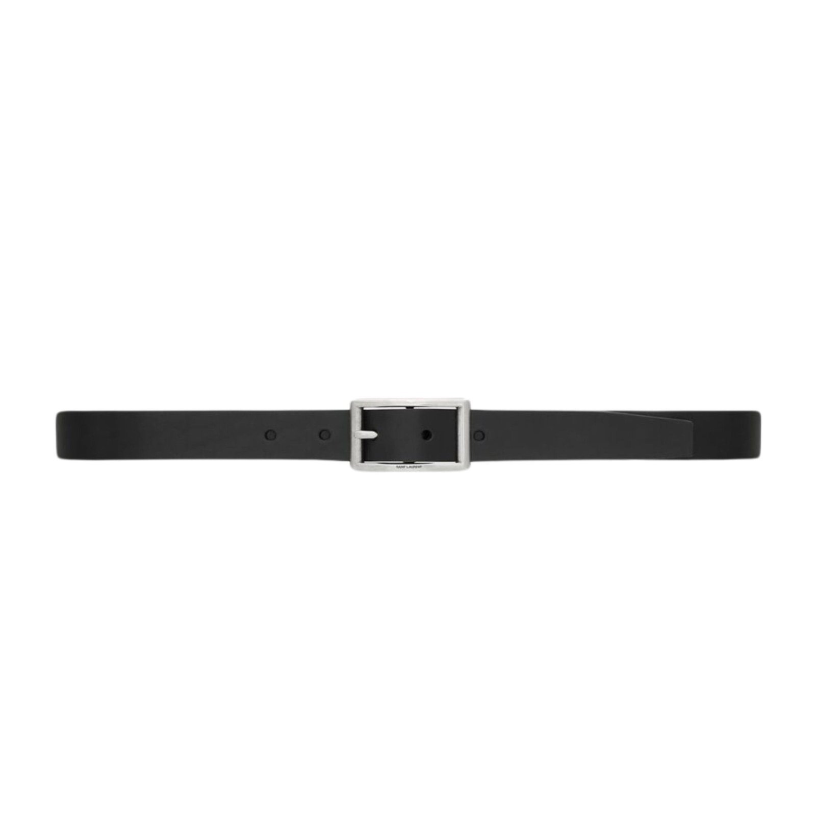 SAINT LAURENT RECTANGULAR BUCKLE BELT IN VEGETABLE TANNED LEATHER