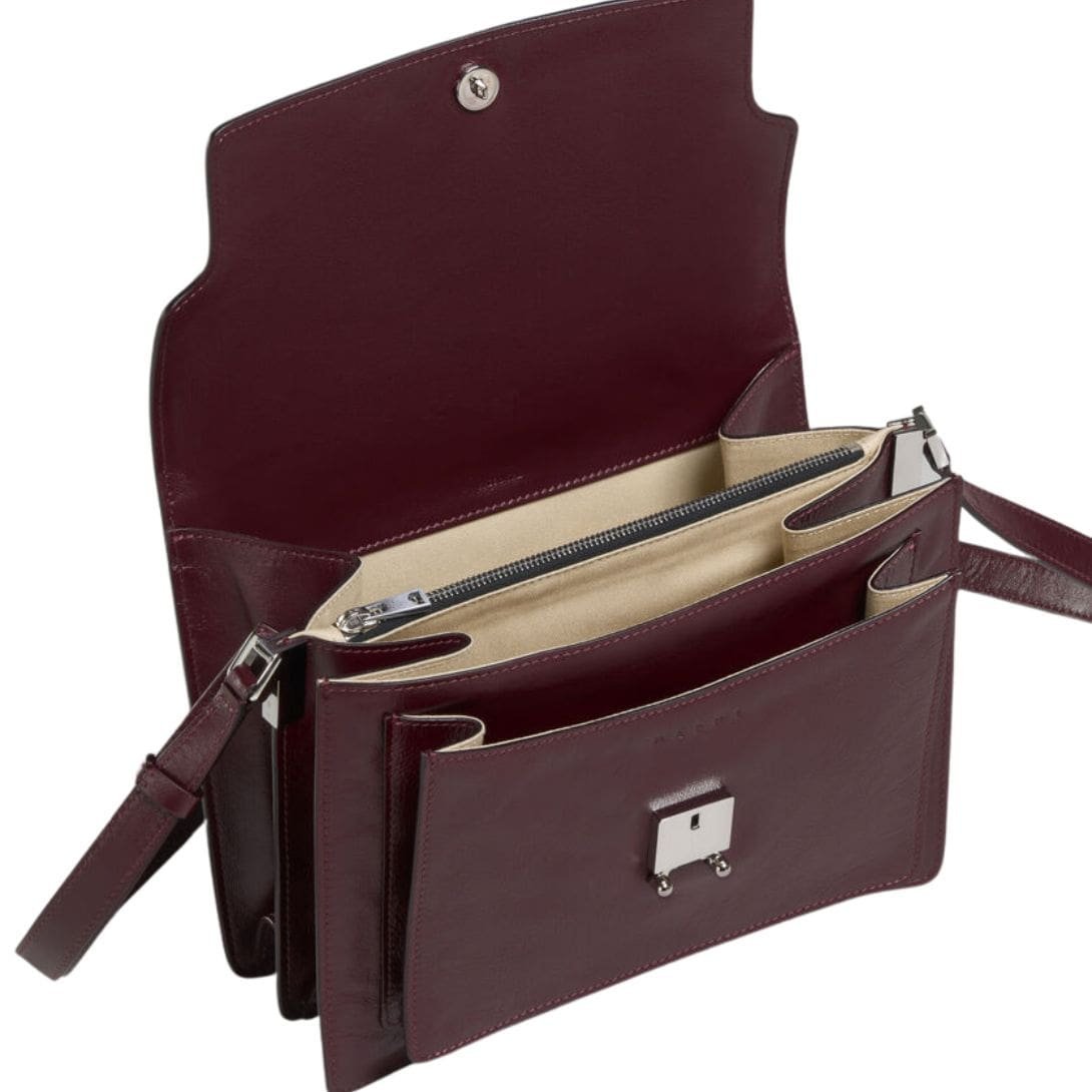 MARNI TRUNK SOFT LARGE BAG IN RED LEATHER - Image 4