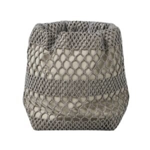 BRUNELLO CUCINELLI PRECIOUS NET EMBROIDERY BUCKET BAG