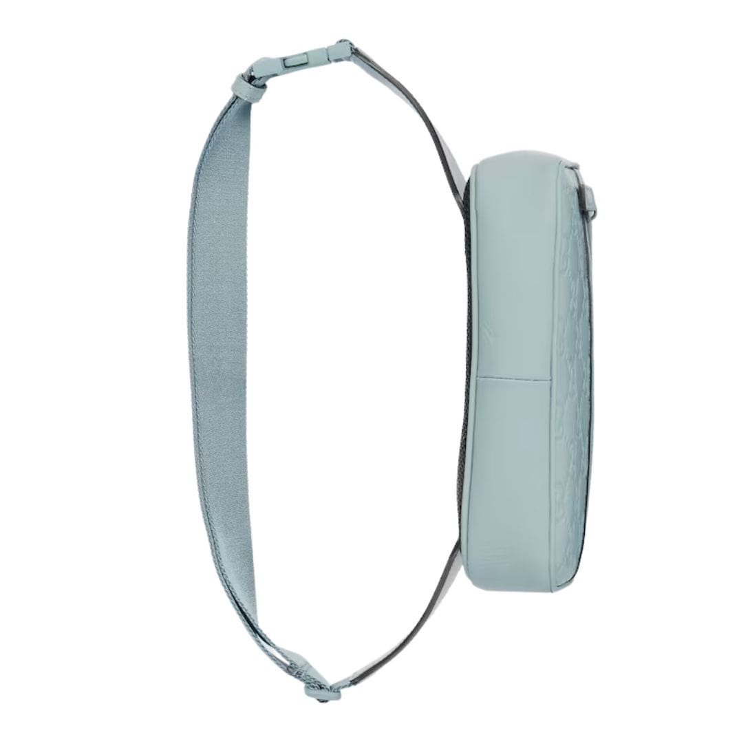GUCCI GG RUBBER EFFECT BELT BAG IN LIGHT BLUE - Image 6