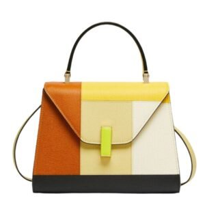 VALEXTRA ISIDE BAG INTARSIA COLOUR BLOCK