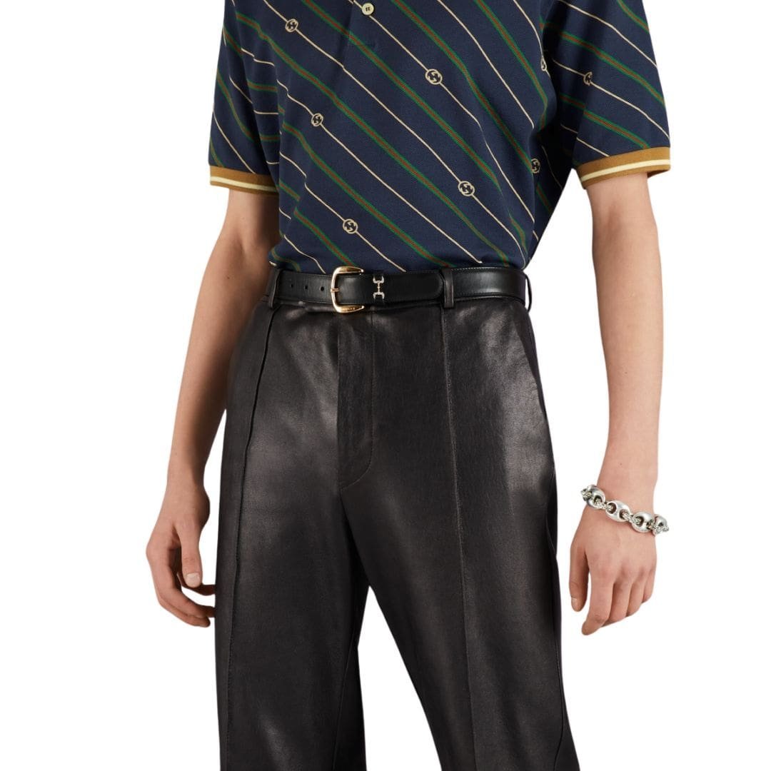 GUCCI BELT WITH CRYSTAL HORSEBIT - Image 2