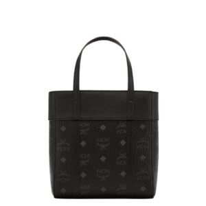 MCM MINI TONI TOP-ZIP SHOPPER IN VISETOS LEATHER MIX BLACK