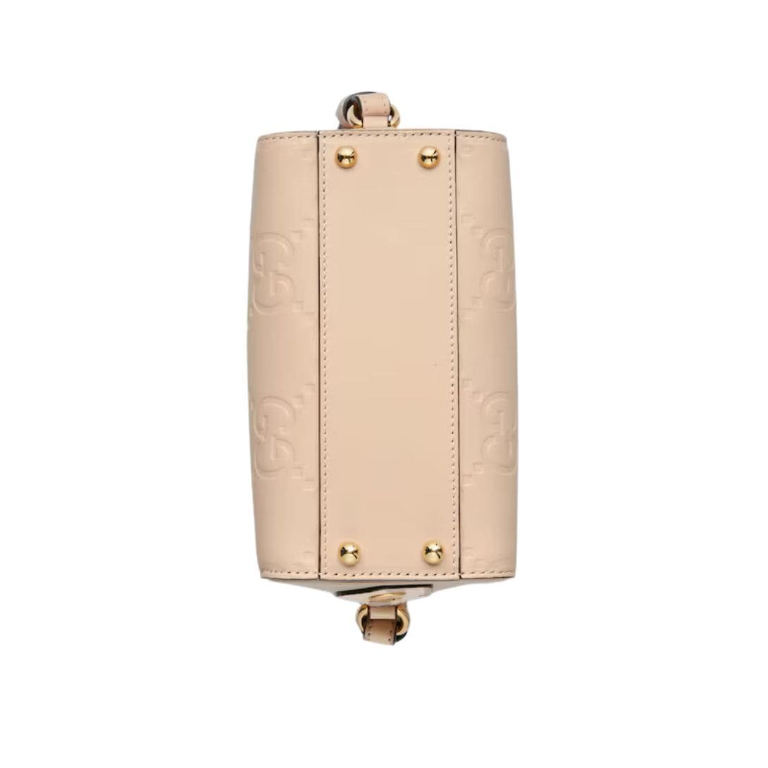 GUCCI GG SUPER MINI TOP HANDLE BAG IN LIGHT BEIGE - Image 7