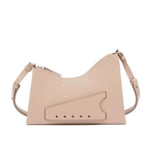 MAISON MARGIELA SMALL SNATCHED LEATHER SHOULDER BAG