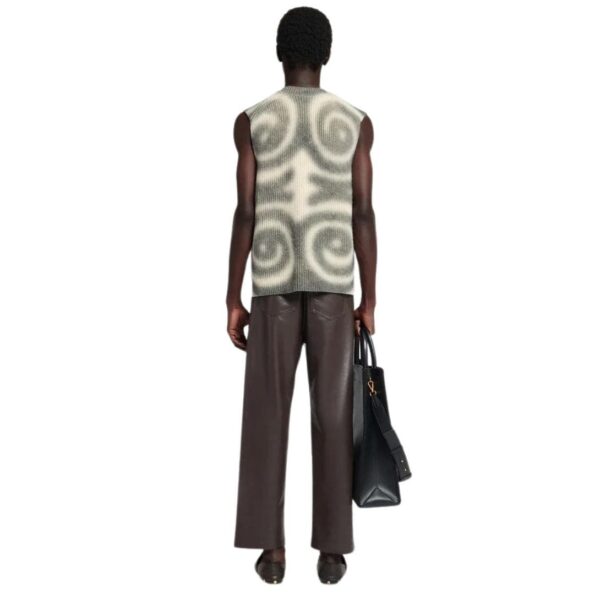 NANUSHKA TERENCE CASHMERE-BLEND VEST SPIRAL CREME/BLACK - Image 2