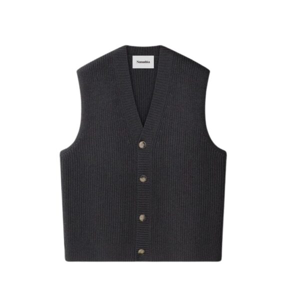 NANUSHKA TERENCE CASHMERE-BLEND VEST SCHOOLGREY