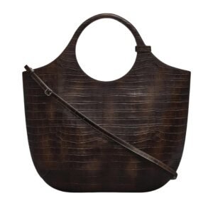 COURREGES LARGE HOLY CROCO STAMPED BAG