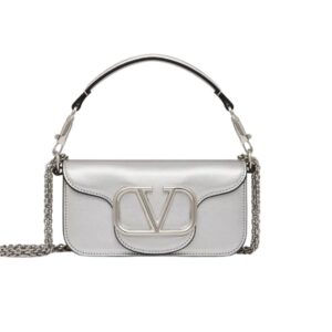 SMALL LOCÒ METALLIC CALFSKIN SHOULDER BAG