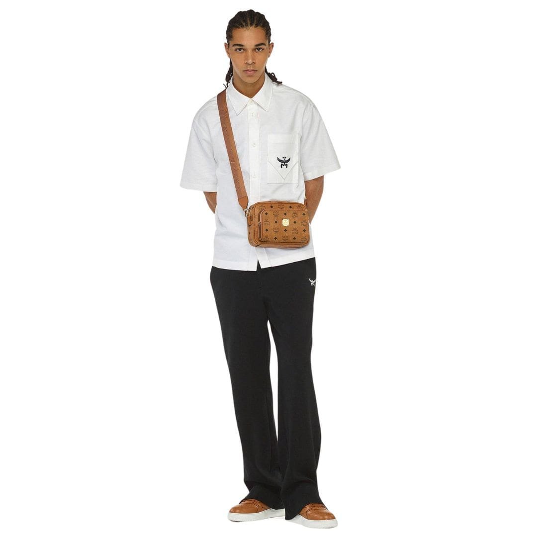MCM SMALL AREN CROSSBODY IN VISETOS COGNAC - Image 6