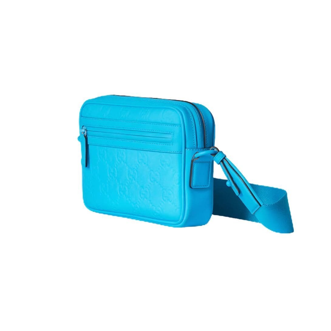 GUCCI GG RUBBER EFFECT CROSSBODY BAG IN BLUE - Image 10