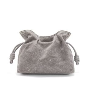 LOEWE FLAMENCO CLUTCH BAG IN DENIM