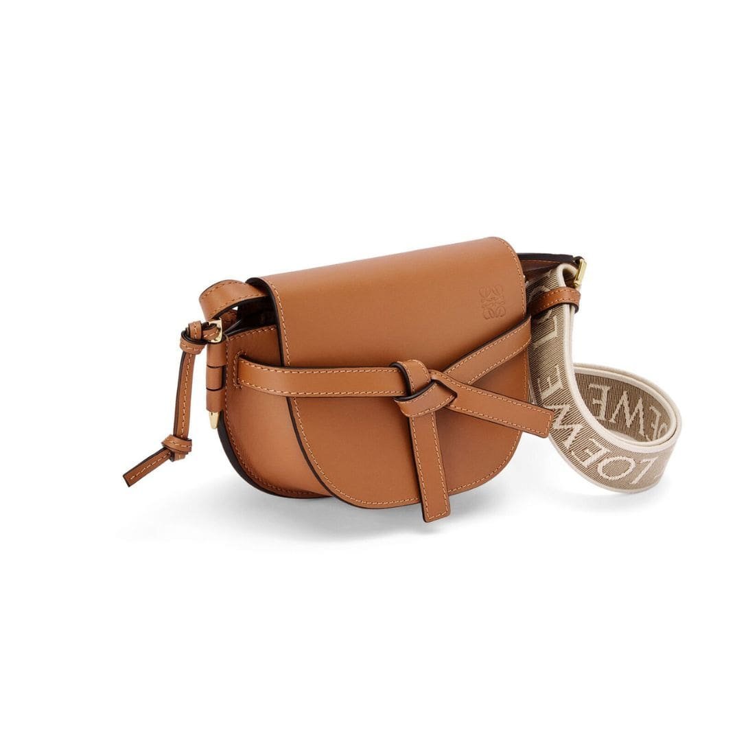 LOEWE GATE DUAL MINI BAG IN SOFT CALFSKIN AND JACQUARD - Image 2