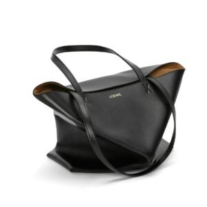 LOEWE PUZZLE FOLD TOTE BAG IN SHINY CALFSKIN