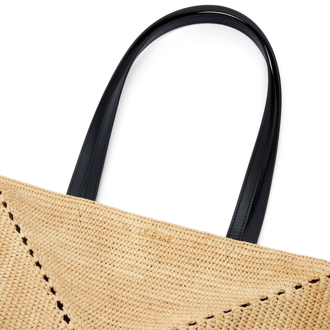 LOEWE PUZZLE FOLD TOTE BAG IN RAFFIA - Image 4