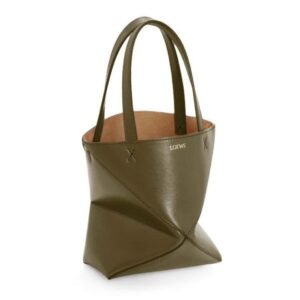 LOEWE PUZZLE FOLD TOTE MINI BAG IN SHINY CALFSKIN