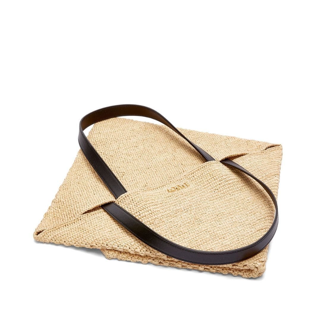 LOEWE PUZZLE FOLD TOTE XL BAG IN RAFFIA - Image 8