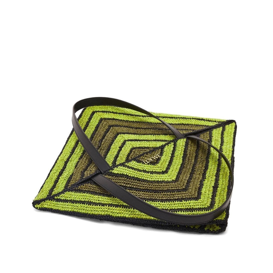 LOEWE PUZZLE FOLD TOTE XL BAG IN RAFFIA - Image 7