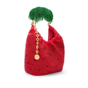 LOEWE MINI SQUEEZE BAG IN LEATHER WITH BEADS