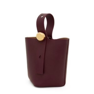 LOEWE PEBBLE MINI BUCKET BAG IN SOFT CALFSKIN