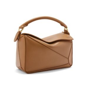 LOEWE SMALL PUZZLE BAG IN SATIN CALFSKIN