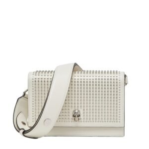 ALEXANDER MCQUEEN WOMEN’S THE BIKER SMALL SKULL BAG IN SOFT IVORY