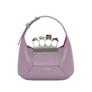 ALEXANDER MCQUEEN WOMEN’S THE JEWELLED HOBO MINI BAG IN ANTIQUE PINK
